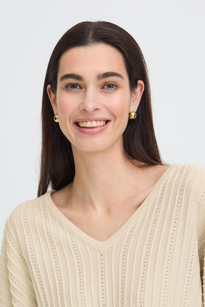 Mobbe Metallic Loose Sweater (Gold)
