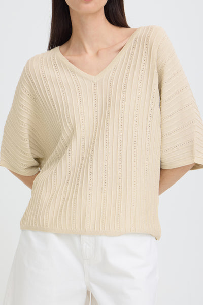 Mobbe Metallic Loose Sweater (Gold)