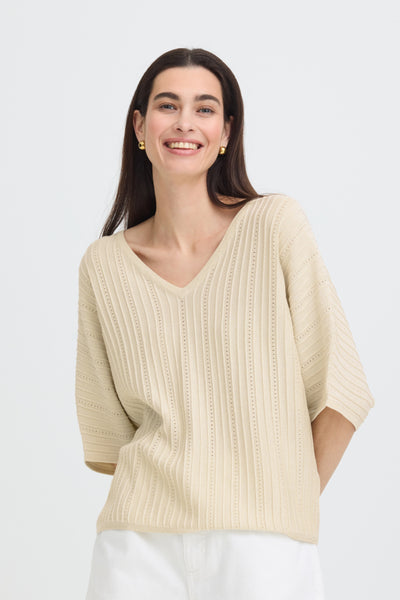 Mobbe Metallic Loose Sweater (Gold)