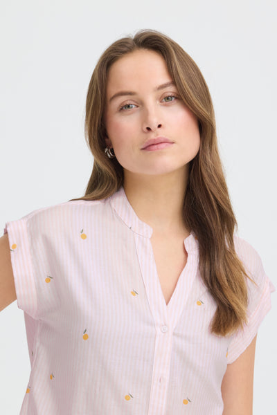 Silas Cotton Blouse (Pink Oranges)