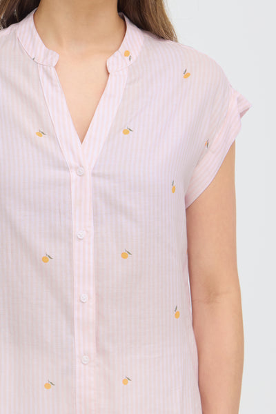 Silas Cotton Blouse (Pink Oranges)