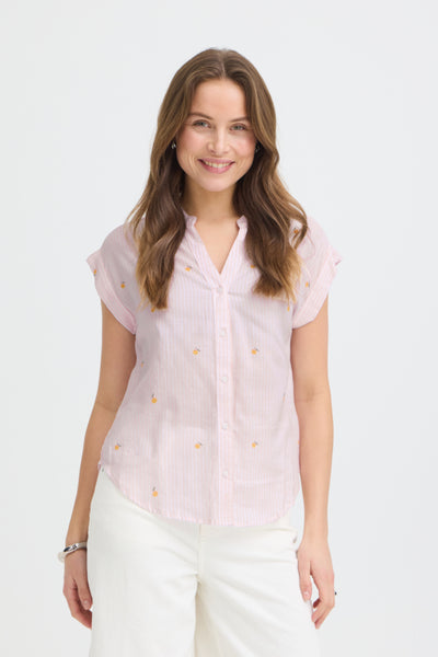 Silas Cotton Blouse (Pink Oranges)
