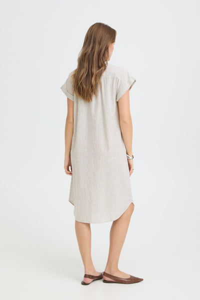 Izola Cotton/Linen Blend Dress (Vetiver Green)