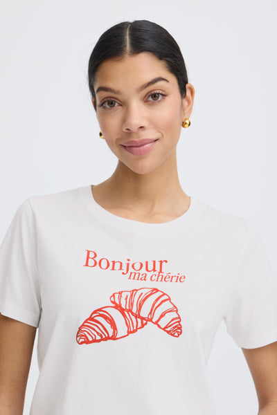Bonjour Cotton T-Shirt (White)
