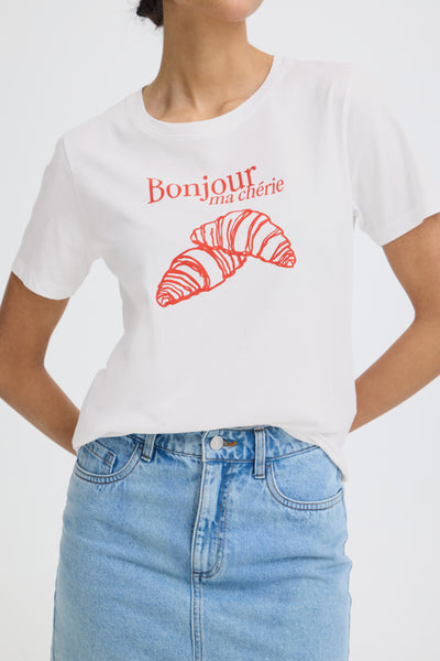 Bonjour Cotton T-Shirt (White)