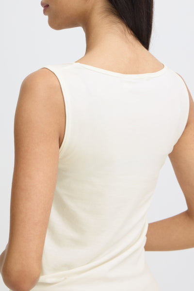 Pandina Cotton Square Neck Tank (White)