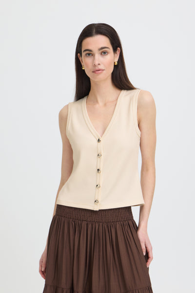 Rubina Ribbed Tank (Birch)