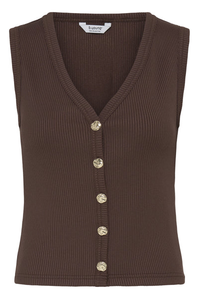 Rubina Ribbed Tank (French Roast)