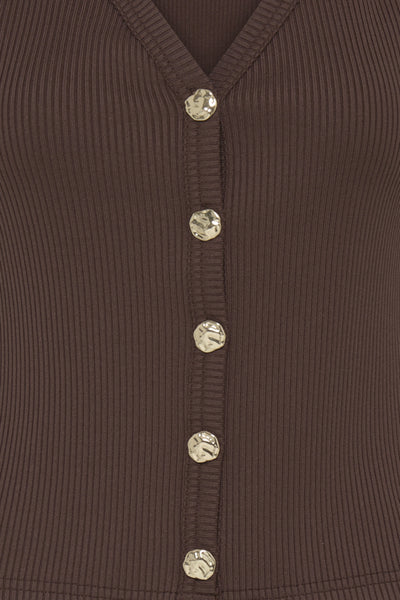 Rubina Ribbed Tank (French Roast)
