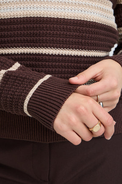 Magio Cotton Sweater (Java Stripe)