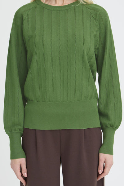 Morla Pointelle Sweater (Artichoke)