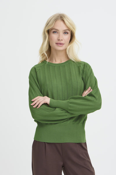 Morla Pointelle Sweater (Artichoke)