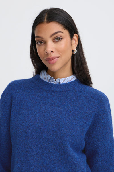 Omea Crew Sweater (Blue Depths Melange)