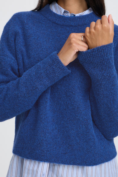 Omea Crew Sweater (Blue Depths Melange)