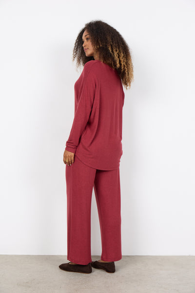 Biara Classic Pullover (Dark Red Melange)