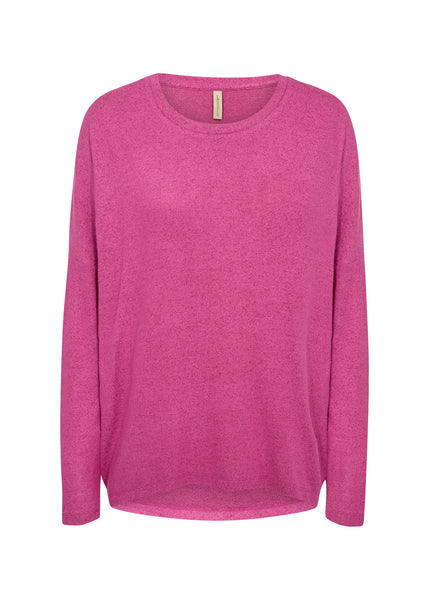 Biara Classic Pullover (Fuchsia Melange)