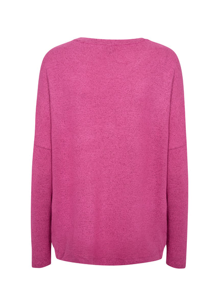 Biara Classic Pullover (Fuchsia Melange)