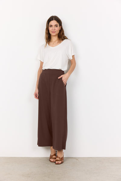 Siham Wide Crop Pant (Hot Fudge)