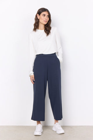 Siham Wide Crop Pant (Navy)