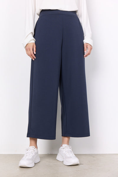 Siham Wide Crop Pant (Navy)