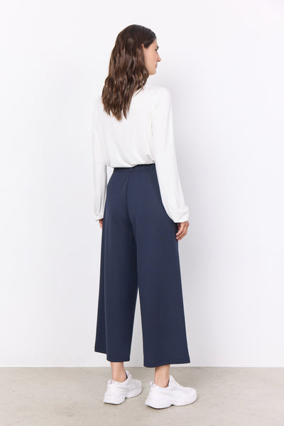 Siham Wide Crop Pant (Navy)