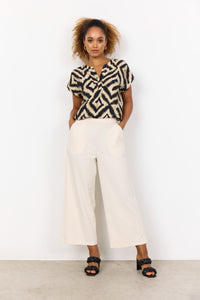 Siham Wide Crop Pant (Cream)