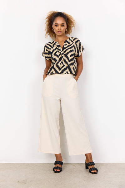 Siham Wide Crop Pant (Cream)