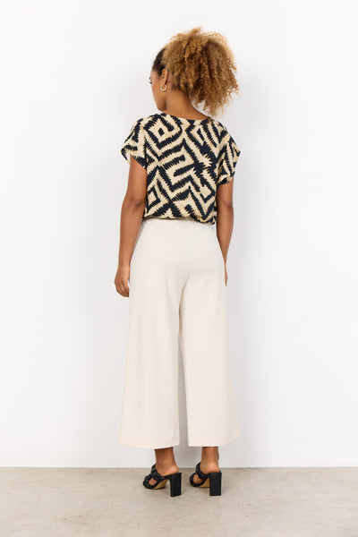 Siham Wide Crop Pant (Cream)