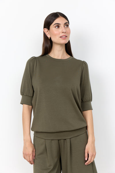Banu Short Sleeve Sweater (Grape Leaf)