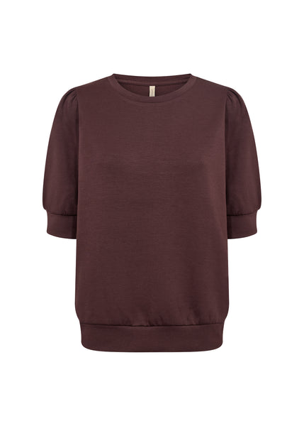 Banu Short Sleeve Sweater (Chocolate Plum)
