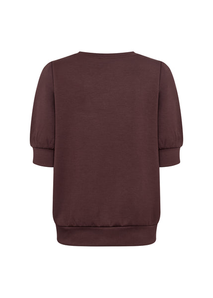 Banu Short Sleeve Sweater (Chocolate Plum)