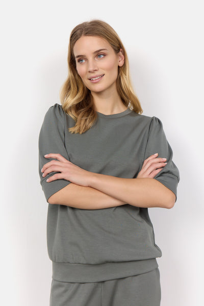 Banu Short Sleeve Sweater (Misty Green)