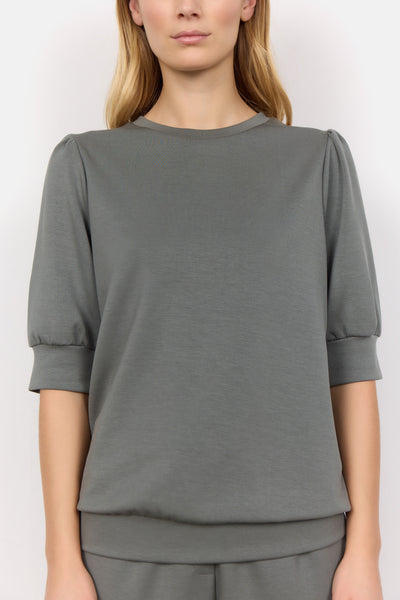 Banu Short Sleeve Sweater (Misty Green)