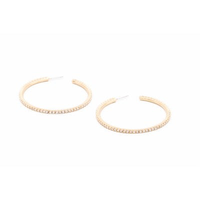 Emma Crystal Hoop Earrings -3 Colour Options