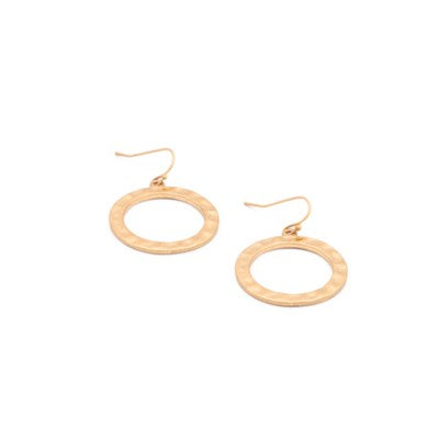 Amy Hammered Hoop Earrings - 2 Colour Options
