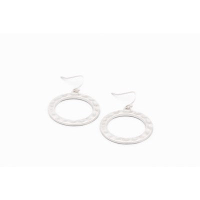 Amy Hammered Hoop Earrings - 2 Colour Options