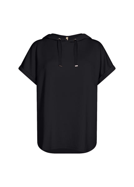 Banu Short Sleeve Hoodie (Black)
