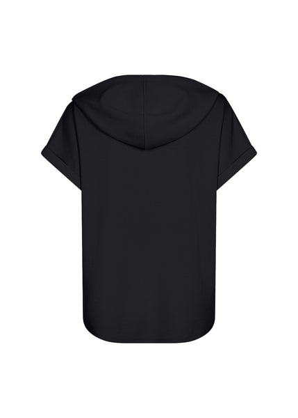 Banu Short Sleeve Hoodie (Black)