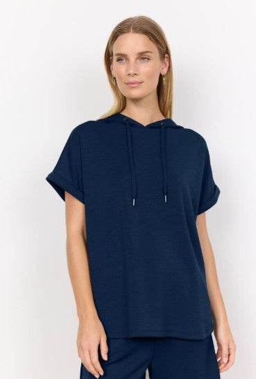 Banu Short Sleeve Hoodie (Navy)