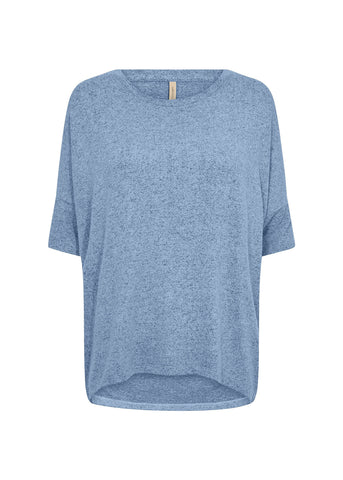 Biara Short Sleeve Sweater (Crystal Blue)