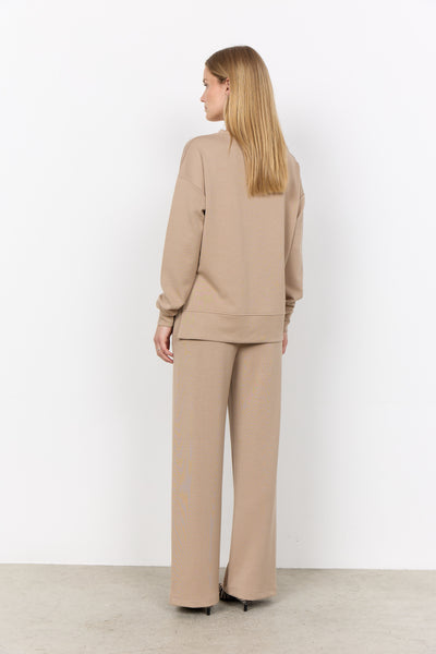 Banu Split Side Pullover Sweater (Camel)