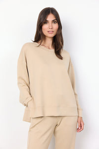 Banu Split Side Pullover Sweater (Sand)