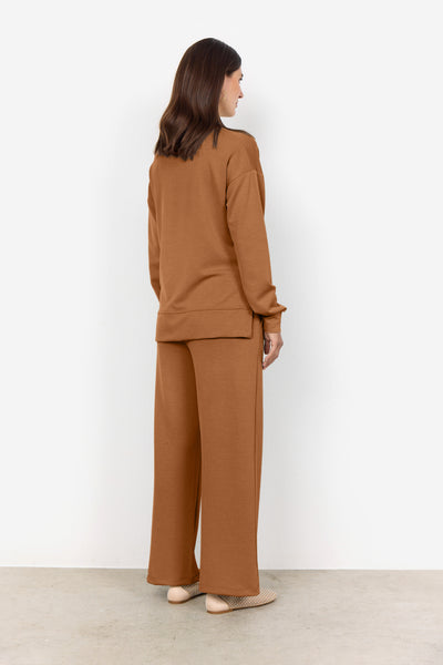 Banu Split Side Pullover Sweater (Toffee)