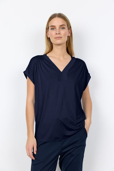 Maura Lyocell Top (Navy)