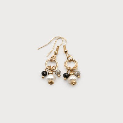 Lucy Glass Bead & Pearl Earrings - 2 Colour Options