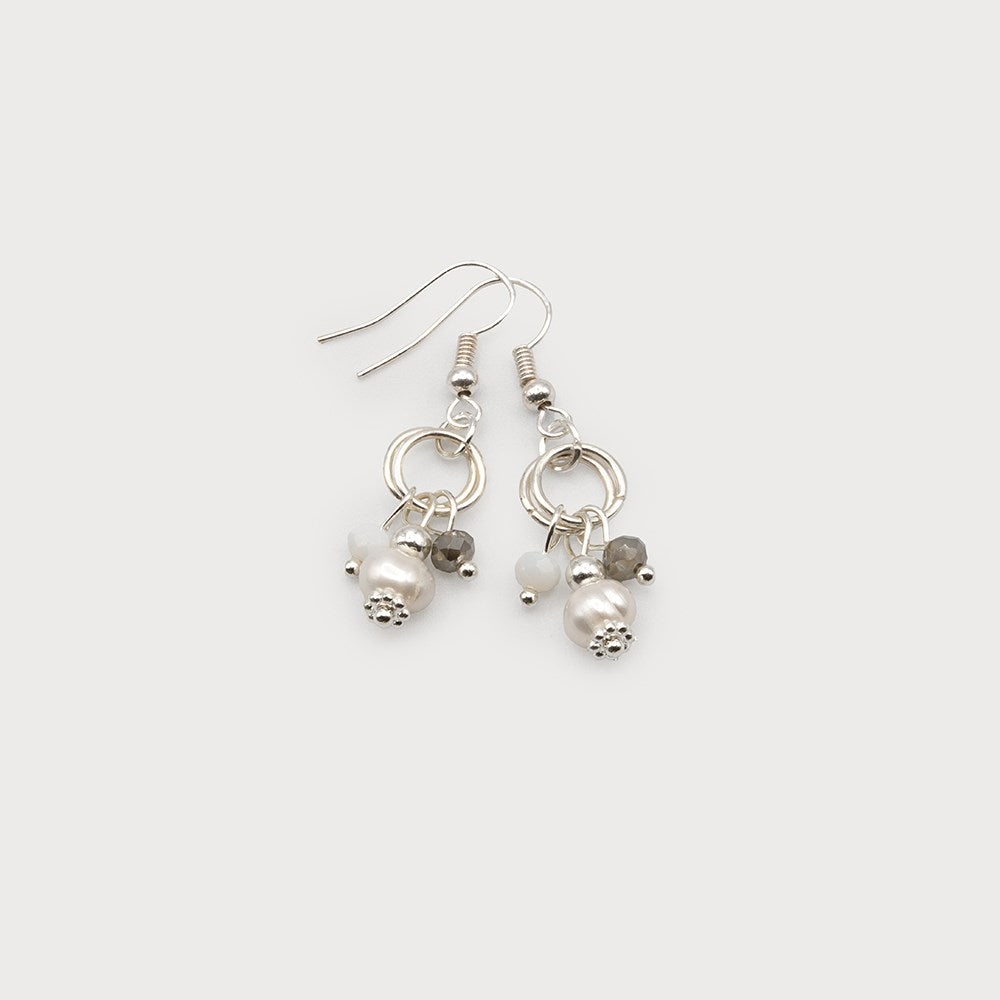 Lucy Glass Bead & Pearl Earrings - 2 Colour Options