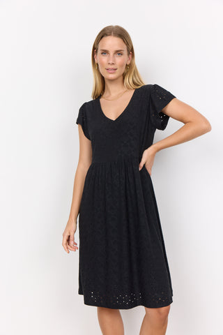Ingela Eyelet Dress (Black)