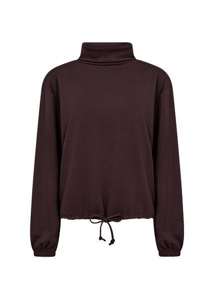 Banu Cowl Sweatshirt (Chocolate Plum)