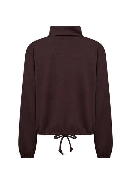 Banu Cowl Sweatshirt (Chocolate Plum)