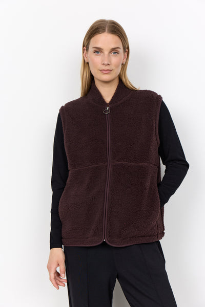 Ony Teddy Vest (Chocolate Plum)